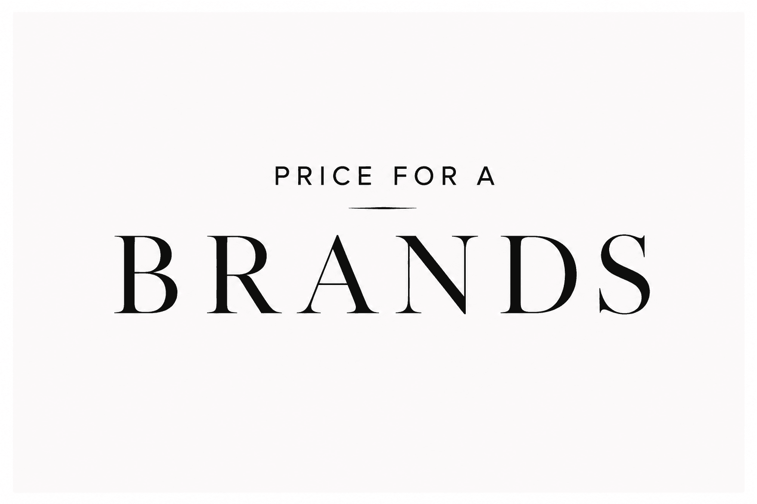 Price for a Brands