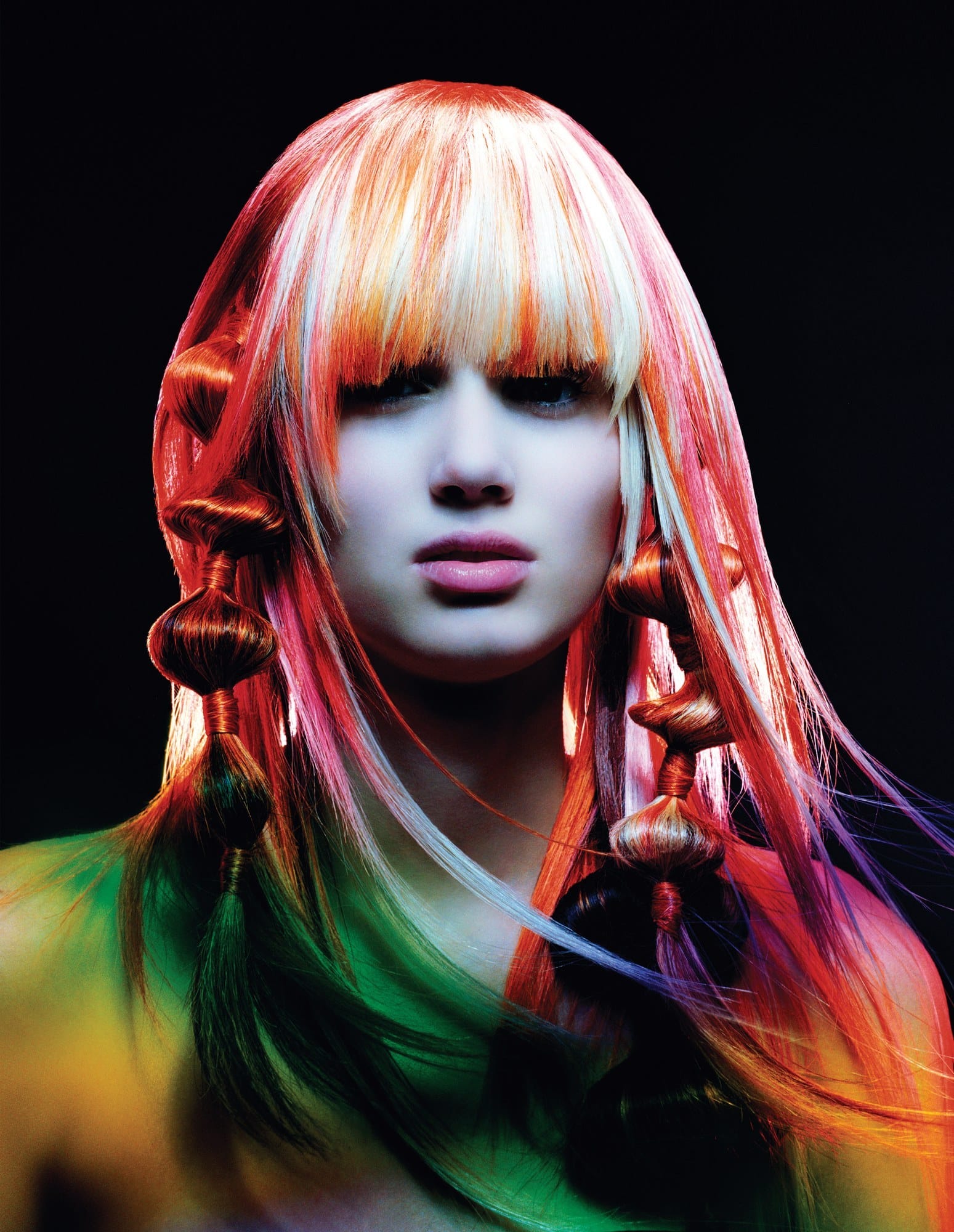 Backlit curls with prismatic colour bleeding through – Avant Garde, D&J Ambrose 2006