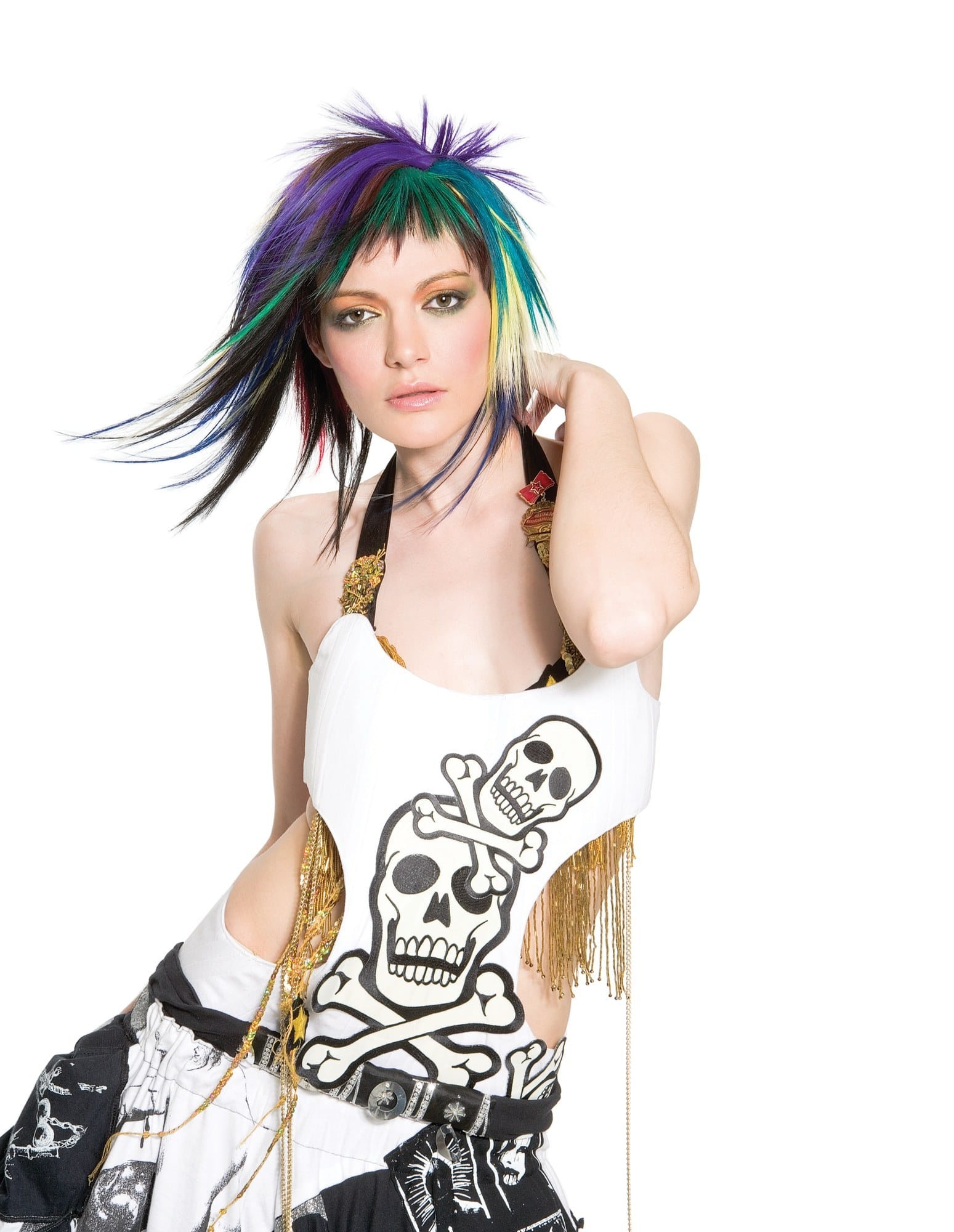 Dark couture styling with intricate embellished detail – Fallen Angels, Clipso 2006