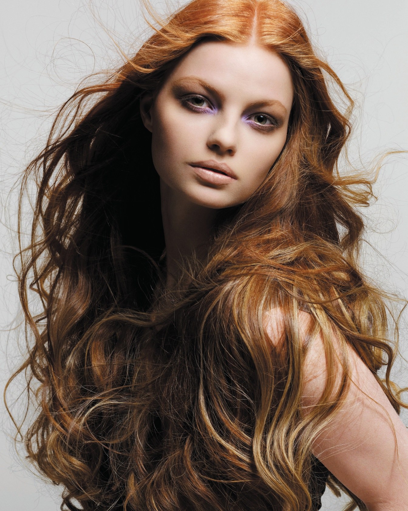 Long tousled copper waves – Essensuals Collection, Stephen Fordham 2008