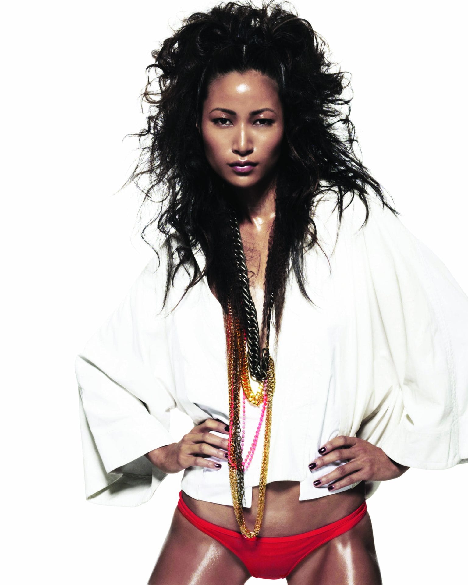 Voluminous teased hair with lifted crown and cascading layers – Afro, Errol Douglas 2007