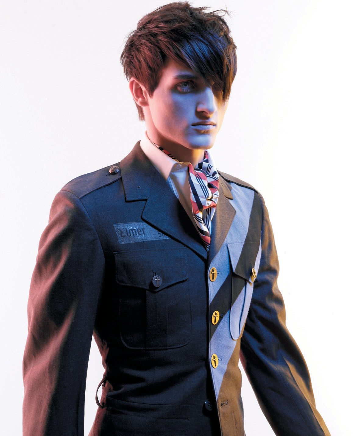 Men's choppy dark cut with a military jacket – Toni & Guy Collections, Hide Saiga 2008