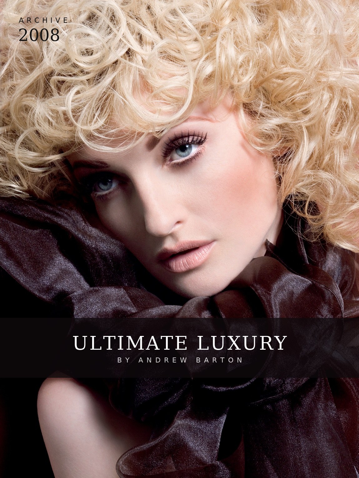 Ultimate Luxury archive cover – full pale blonde ringlets, by Andrew Barton