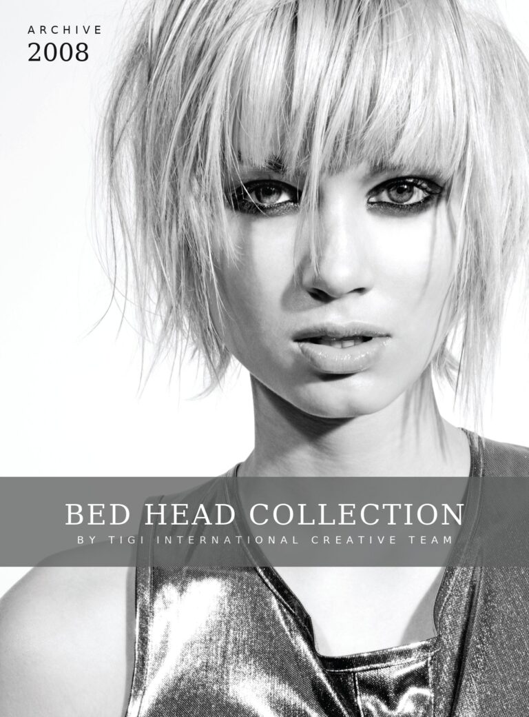 Bed Head Collection archive cover – choppy platinum crop with a jagged fringe, by TIGI