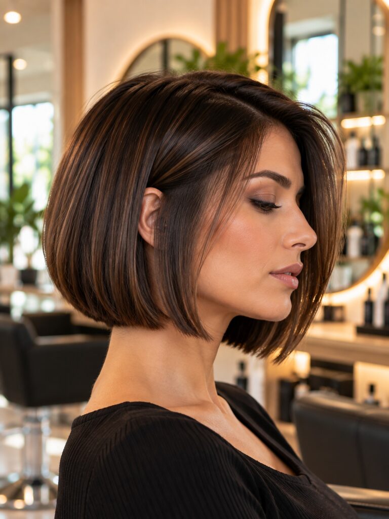 A structured bob by Noviella Hair Studio